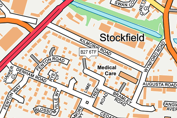 B27 6TF map - OS OpenMap – Local (Ordnance Survey)