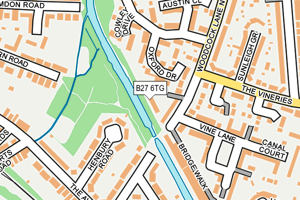 B27 6TG map - OS OpenMap – Local (Ordnance Survey)