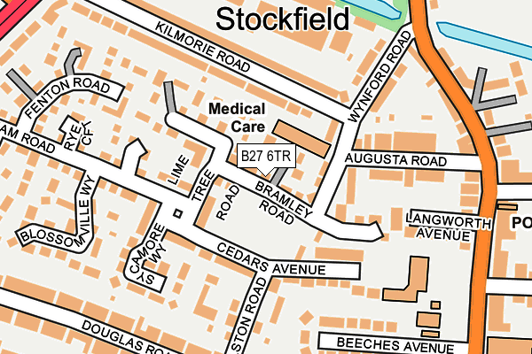 B27 6TR map - OS OpenMap – Local (Ordnance Survey)