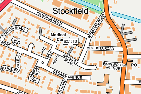 B27 6TS map - OS OpenMap – Local (Ordnance Survey)