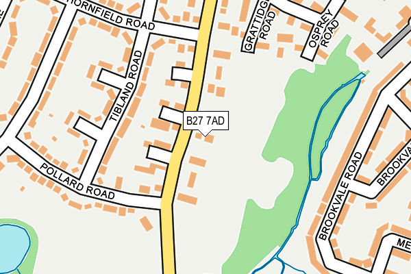 B27 7AD map - OS OpenMap – Local (Ordnance Survey)