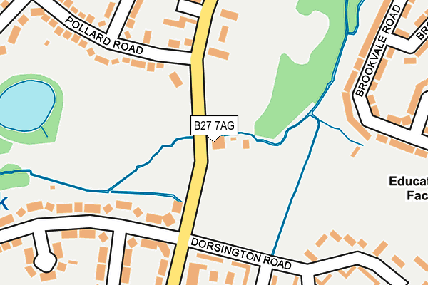 B27 7AG map - OS OpenMap – Local (Ordnance Survey)