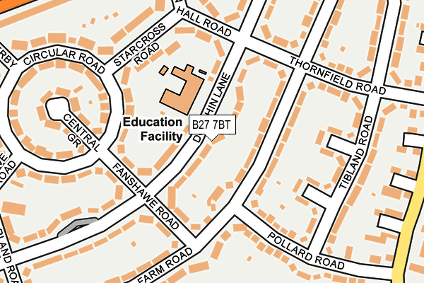 B27 7BT map - OS OpenMap – Local (Ordnance Survey)