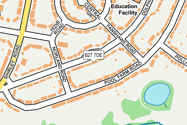 B27 7DE map - OS OpenMap – Local (Ordnance Survey)