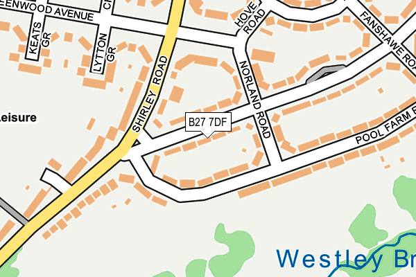 B27 7DF map - OS OpenMap – Local (Ordnance Survey)