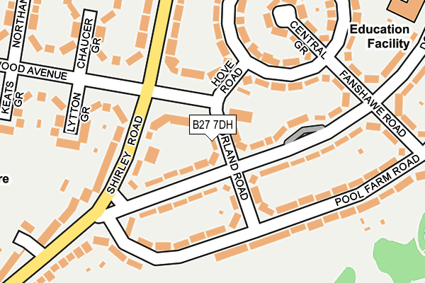 B27 7DH map - OS OpenMap – Local (Ordnance Survey)
