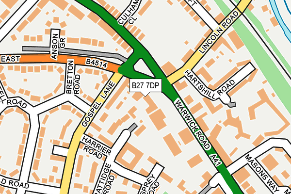 B27 7DP map - OS OpenMap – Local (Ordnance Survey)