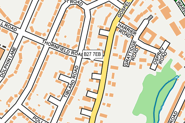 B27 7EB map - OS OpenMap – Local (Ordnance Survey)