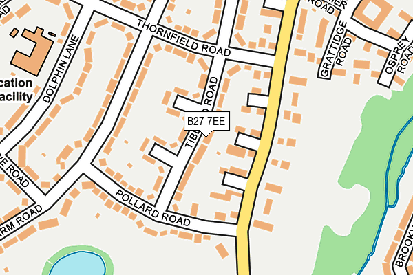 B27 7EE map - OS OpenMap – Local (Ordnance Survey)