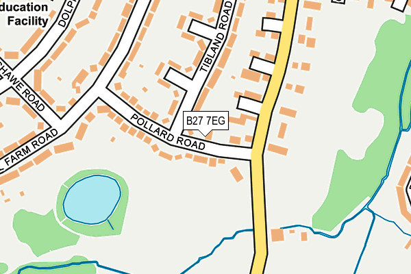 B27 7EG map - OS OpenMap – Local (Ordnance Survey)