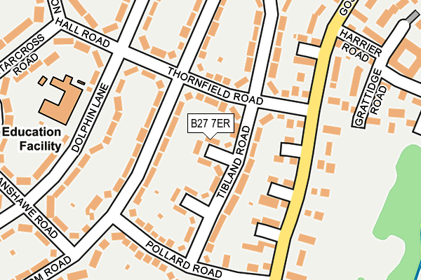 B27 7ER map - OS OpenMap – Local (Ordnance Survey)