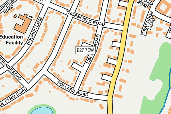 B27 7EW map - OS OpenMap – Local (Ordnance Survey)