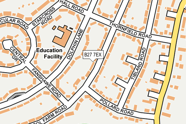 B27 7EX map - OS OpenMap – Local (Ordnance Survey)