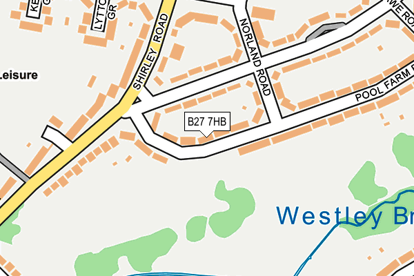 B27 7HB map - OS OpenMap – Local (Ordnance Survey)