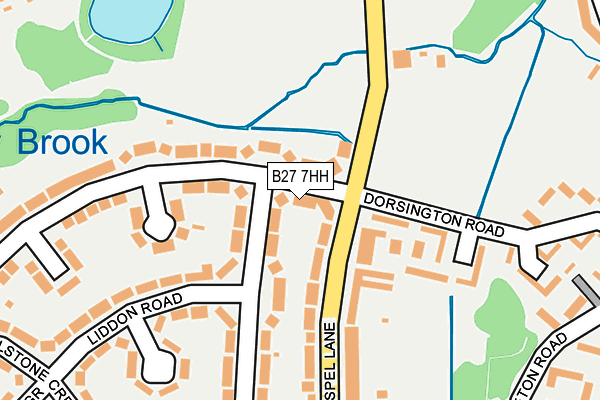 B27 7HH map - OS OpenMap – Local (Ordnance Survey)