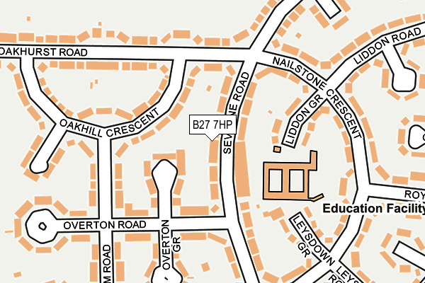 B27 7HP map - OS OpenMap – Local (Ordnance Survey)