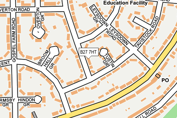 B27 7HT map - OS OpenMap – Local (Ordnance Survey)