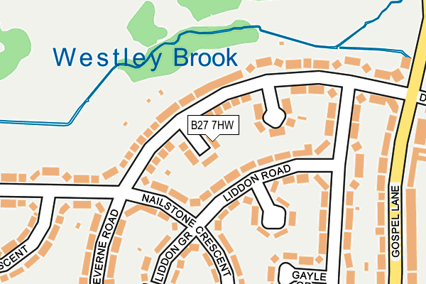 B27 7HW map - OS OpenMap – Local (Ordnance Survey)