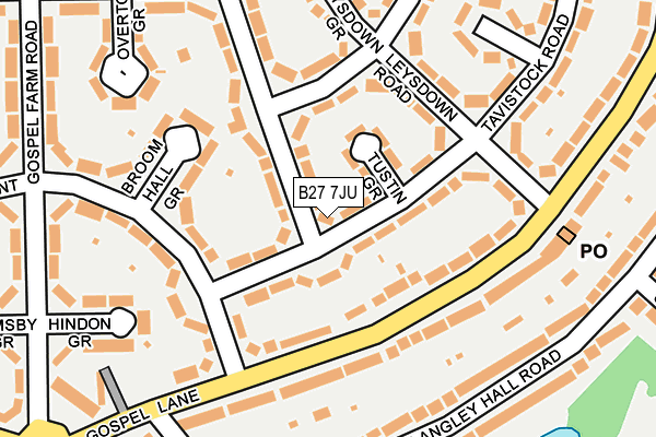 B27 7JU map - OS OpenMap – Local (Ordnance Survey)