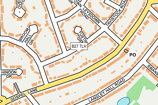 B27 7LH map - OS OpenMap – Local (Ordnance Survey)