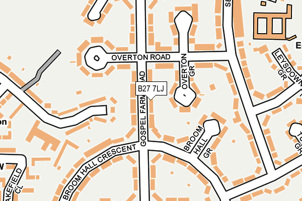 B27 7LJ map - OS OpenMap – Local (Ordnance Survey)