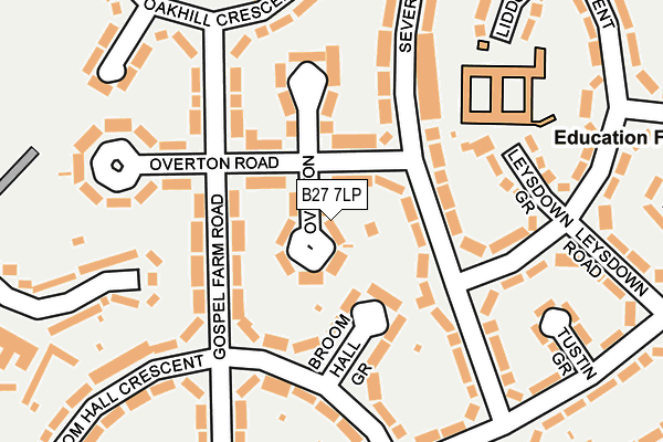 B27 7LP map - OS OpenMap – Local (Ordnance Survey)