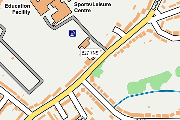 B27 7NS map - OS OpenMap – Local (Ordnance Survey)