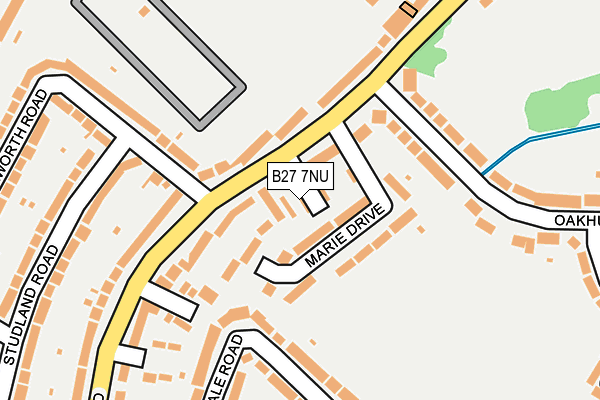 B27 7NU map - OS OpenMap – Local (Ordnance Survey)