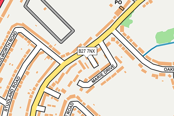 B27 7NX map - OS OpenMap – Local (Ordnance Survey)