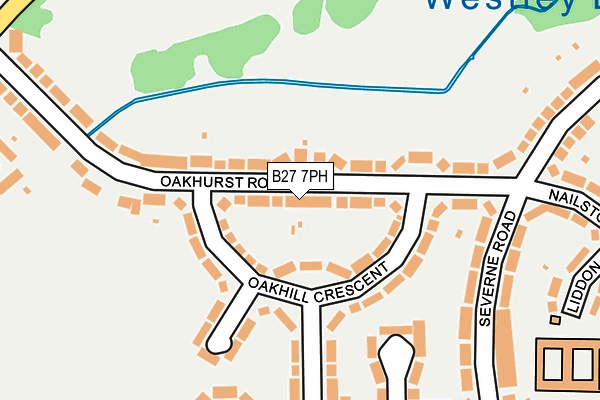 B27 7PH map - OS OpenMap – Local (Ordnance Survey)