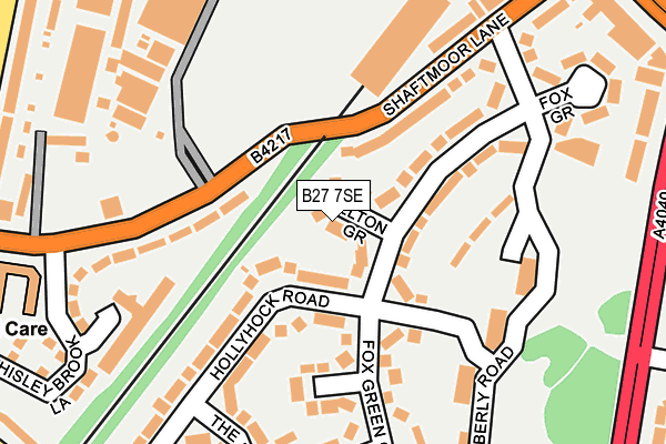 B27 7SE map - OS OpenMap – Local (Ordnance Survey)