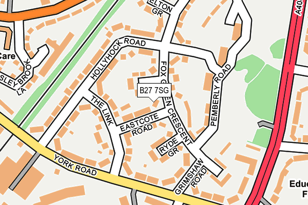 B27 7SG map - OS OpenMap – Local (Ordnance Survey)