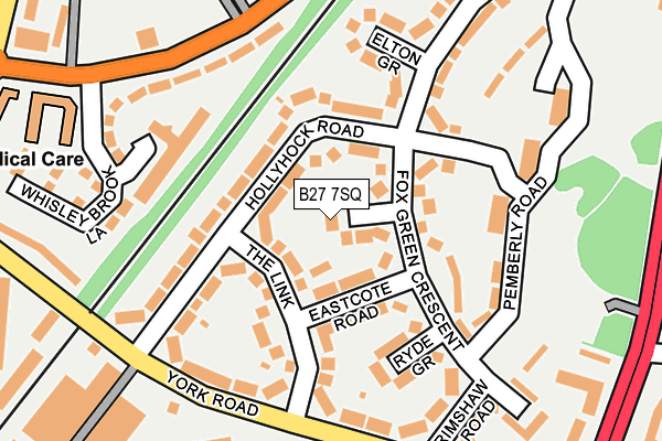 B27 7SQ map - OS OpenMap – Local (Ordnance Survey)