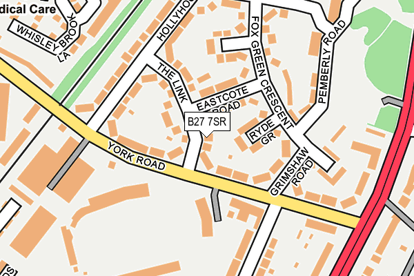 B27 7SR map - OS OpenMap – Local (Ordnance Survey)