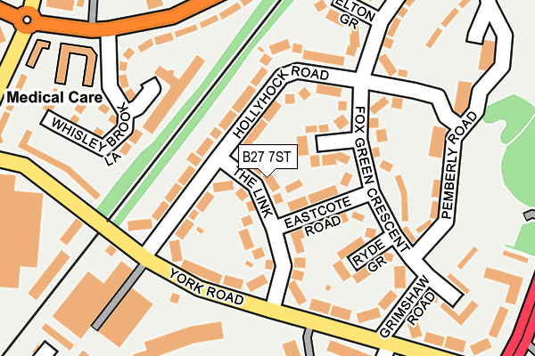 B27 7ST map - OS OpenMap – Local (Ordnance Survey)