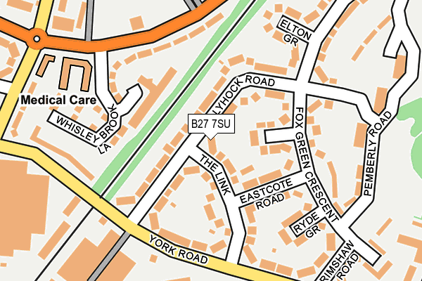 B27 7SU map - OS OpenMap – Local (Ordnance Survey)