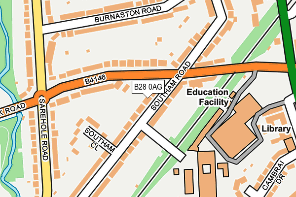 B28 0AG map - OS OpenMap – Local (Ordnance Survey)
