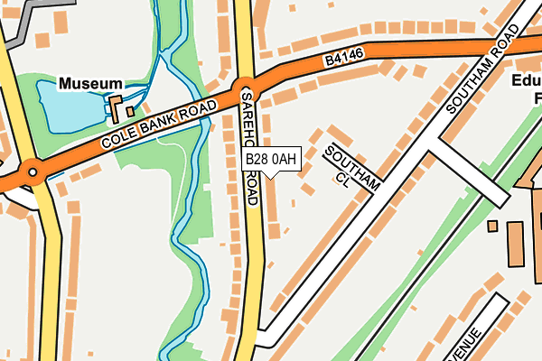 B28 0AH map - OS OpenMap – Local (Ordnance Survey)