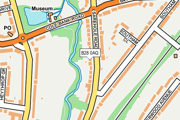 B28 0AQ map - OS OpenMap – Local (Ordnance Survey)