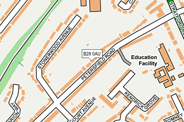 B28 0AU map - OS OpenMap – Local (Ordnance Survey)