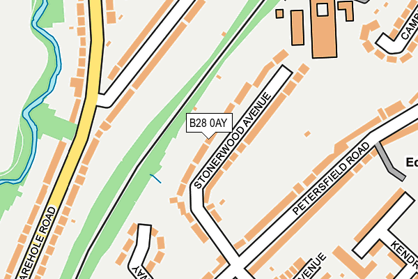 B28 0AY map - OS OpenMap – Local (Ordnance Survey)