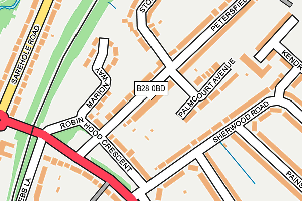 B28 0BD map - OS OpenMap – Local (Ordnance Survey)