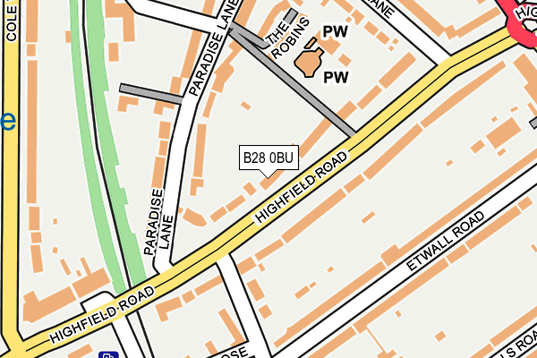 B28 0BU map - OS OpenMap – Local (Ordnance Survey)