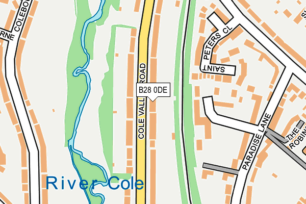 B28 0DE map - OS OpenMap – Local (Ordnance Survey)