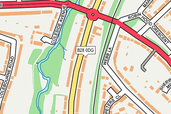 B28 0DG map - OS OpenMap – Local (Ordnance Survey)