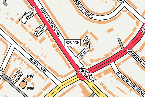 B28 0DH map - OS OpenMap – Local (Ordnance Survey)