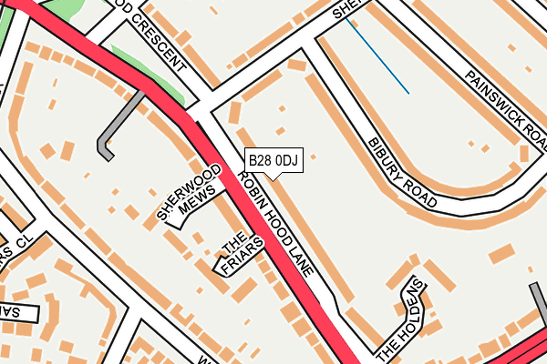 B28 0DJ map - OS OpenMap – Local (Ordnance Survey)