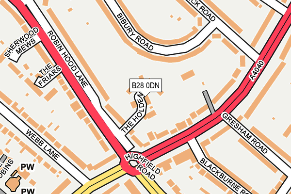 B28 0DN map - OS OpenMap – Local (Ordnance Survey)