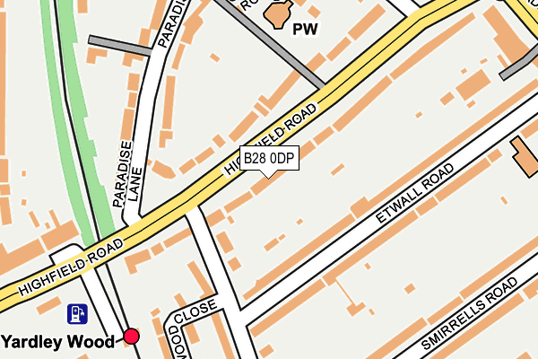 B28 0DP map - OS OpenMap – Local (Ordnance Survey)