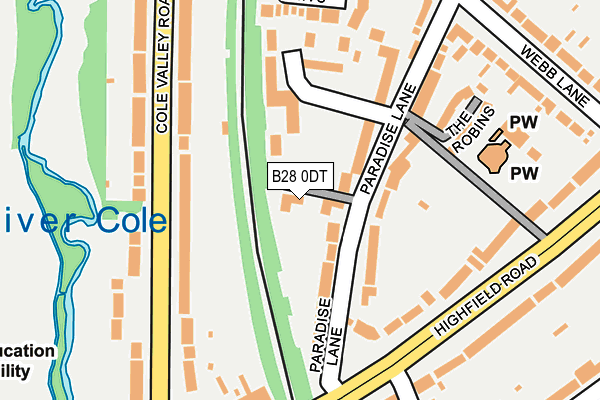 B28 0DT map - OS OpenMap – Local (Ordnance Survey)